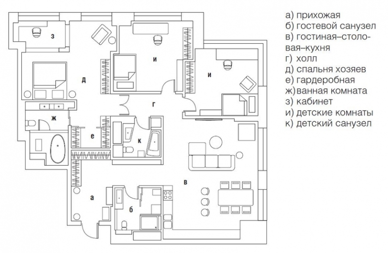 Как выглядит люкс-лофт: семейная квартира площадью 164 кв. м
